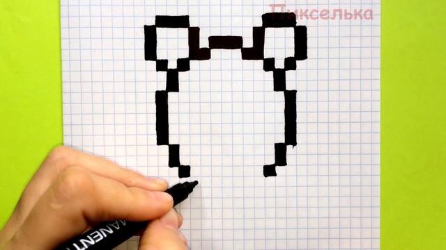 Как Рисовать Воздушный Шарик по Клеточкам ♥ Рисунки по Клеточкам