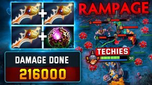 Techies x3 Divine Rapier + 75% More Magic Damage on Mines 20 Kills | Dota 2 Gameplay