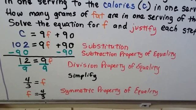 Geometry 2.5, Algebraic Proof and justifying each step