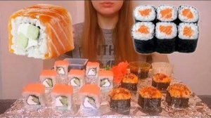 ASMR 🍣СУШИ И РОЛЛЫ 🍣 НЕ MUKBANG  #калашниковамукбанг