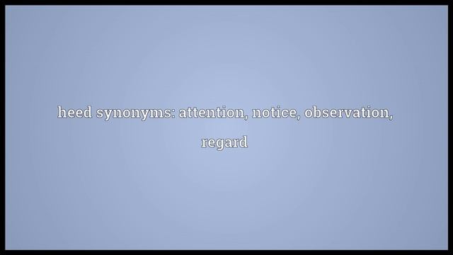 Heed Meaning смотреть онлайн