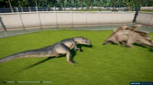 Jurassic World: Evolution|Битвы|Часть I (Стегозавры, Аллозавры, Компи и другие)