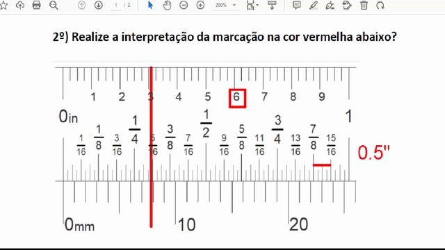 Avaliação Metrologia Escala - Polegada e Milímetro (Parte 01)