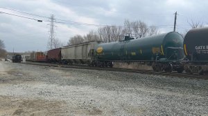 Westbound CSX manifest past Woodville IN on 3-10-21