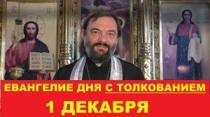 Евангелие дня 1 декабря с толкованием. Священник Валерий Сосковец