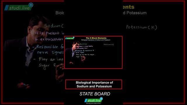 Biological Importance of Sodium and Potassium || The S block elements || #study #videos #science