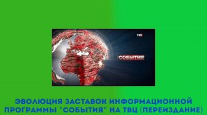 Эволюция заставок информационной программы "События" на ТВЦ (Переиздание)