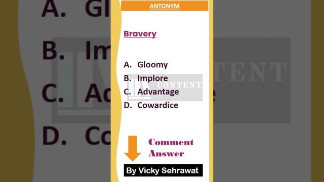 Antonym Questions | "Opposites Attract: Mastering Antonym MCQs" || By Vicky Sehrawat