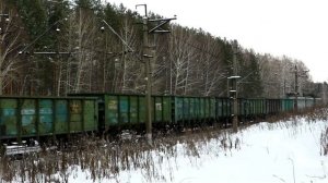 «Тройник в системе СМЕ» ВЛ11-402/393Б с грузовым поездом