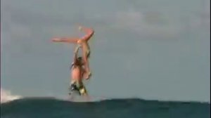 Bobby and Tiare Friedman Tandem surfing in the Maldives