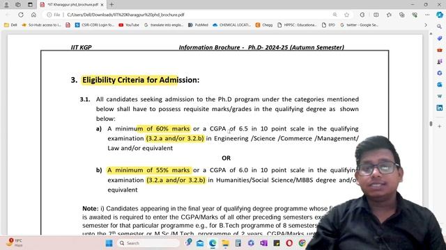 IIT Kharagpur Admission to the Ph.D. Programme for the Autumn Semester: 2024-25 #iit #iitkharagpur
