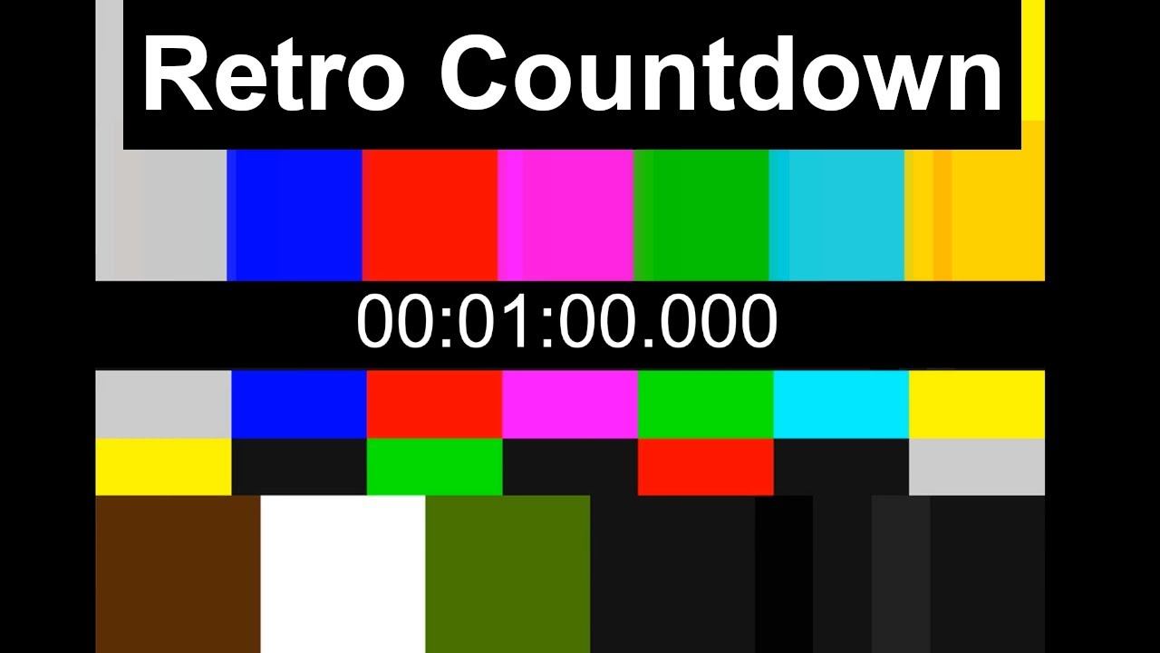 Old TV Error Screen 4K HD 60 seconds Countdown Clock Timer Classic | Free to Use