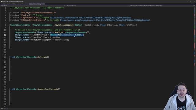 UE5 C++ 53 - How To Async Latent Action Blueprint Node With C++? - Unreal Tutorial CPP Function BP