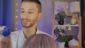 ASMR Scalp Exam - pH Analysis, Hair Loss and Dandruff Treatment, Hair Brushing