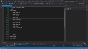 DMAS program in Assembly language ||Lecture No 5 || Irvine || MASM || Visual Studio 2019