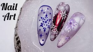 "Кошки ", втирки, "растекашки". Идеи новогоднего маникюра. МК