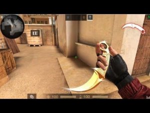 Анимация ножа керамбит из Стандофф 2