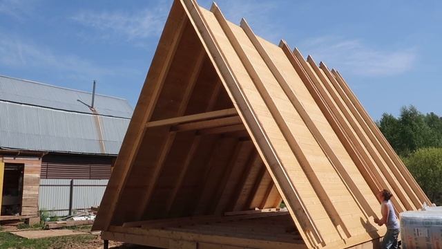 Стропила для надстропильного утепления - облегчённая стропильная система дачного дома A-frame смотреть онлайн