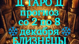 ТАРО-прогноз со 2 по 8 декабря 2024 ♊︎ БЛИЗНЕЦЫ