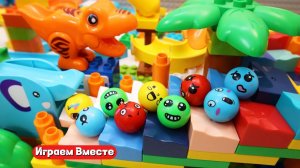 Обучающий конструктор для детей. Лабиринт ASMR (АСМР) с шариками: ДИНОЗАВРЫ