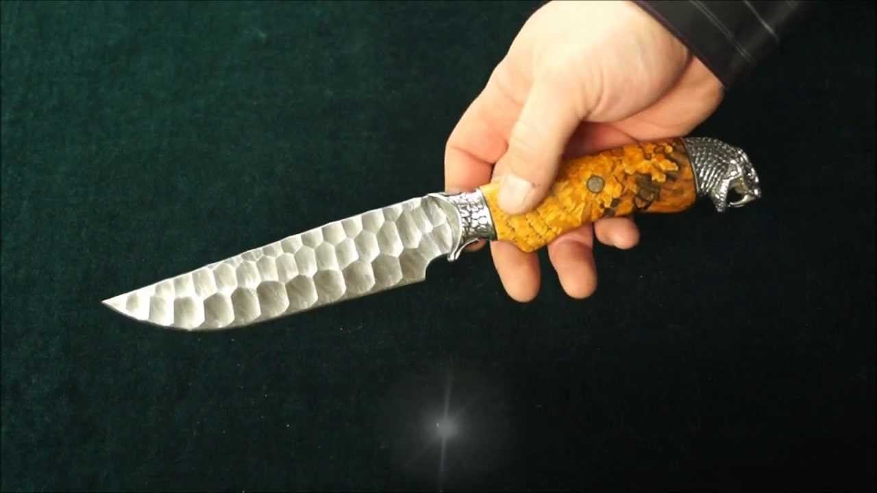 Нож "Кобра" (клинок Жбанова-дамасск мастер Миленин К. смотреть онлайн