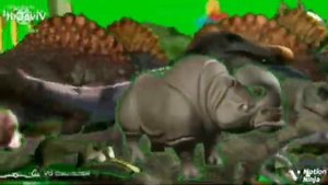 Animals, Dinosaurs and Prehistoric Creatures Stampede Green Screen