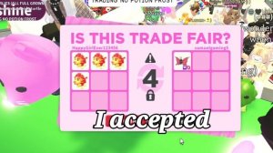 Omg! I did this trade for a MEGA NEON BUTTERFLY!🥰😱 w/f/l