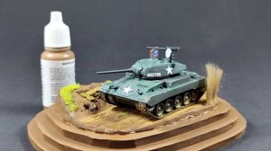 Диорама Американский M24 Chaffee Сборная модель 1/76 (Revell) WWII