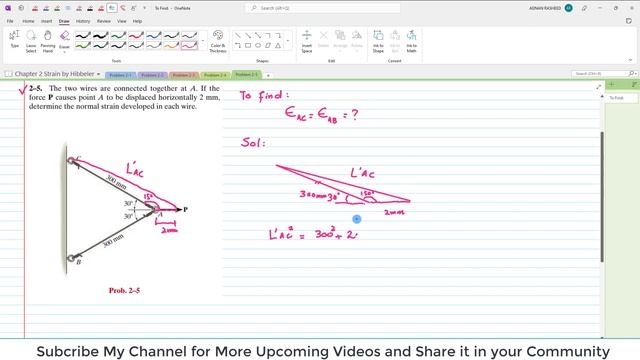 2-5| Chapter 2 | Strain | Mechanics of Materials by R.C Hibbeler|