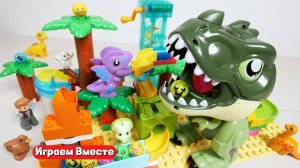 Обучающий конструктор для детей. Лабиринт ASMR с шариками: ДИНОЗАВРЫ часть 4