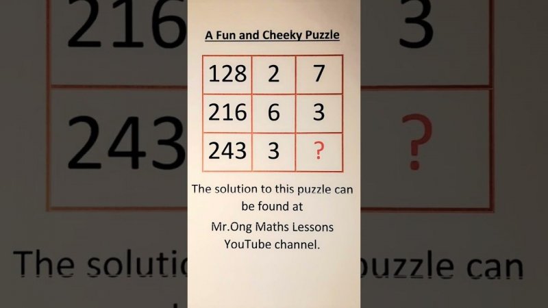 A Fun and Cheeky Puzzle.