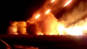 Стрельба из установки "Град" в ночное время