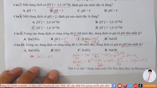 [HÓA 11] LẤY LẠI GỐC BÀI TOÁN TÍNH PH CỦA DUNG DỊCH смотреть онлайн