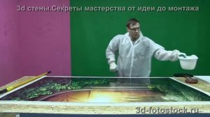 12_Изготовление панели, наклейка изображения, заливка полимера и окончательная сборка 3d на две стен