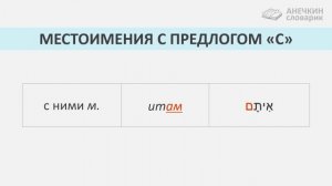 Стр. 24  МЕСТОИМЕНИЯ С ПРЕДЛОГОМ «С» В ИВРИТЕ║СО МНОЙ С ТОБОЙ║АНЕЧКИН СЛОВАРИК ИВРИТА║ИВРИТ С НУЛЯ
