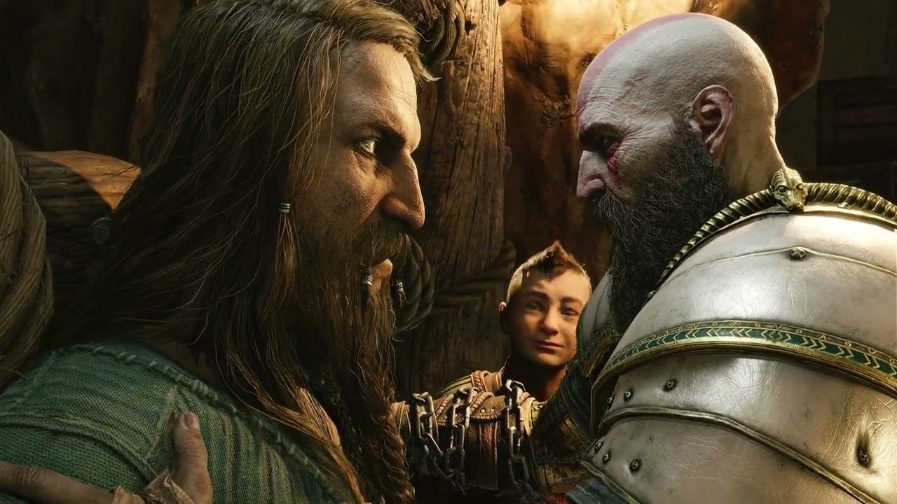Kratos Saves Tyr Cutscene God Of War Ragnarok смотреть онлайн