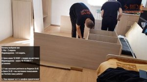 Шкаф-купе Версаль шириной 370см из двух шкафов. Сборка в Дивасах, Смоленский район.