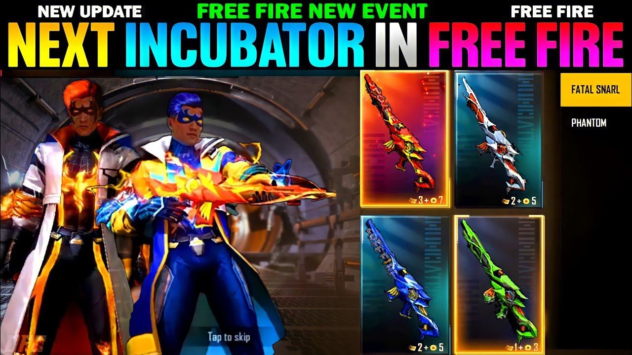Next incubator Free Fire 2022 | Free Fire Next Incubator Bundle | Free Fire Next Incubator Gun Skin