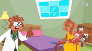 Five Little Monkeys Nursery Rhyme with Lyrics