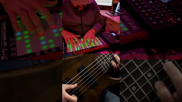 Bass Guitar vs Synth Bass? Аккордовая зарисовка, сыграно на 6 струнном басу Ibanez сэмплере Digitakt