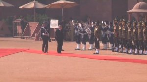 Ceremonial welcome of Emperor Akihito and Empress Michiko of Japan at Rashtrapati Bhavan
