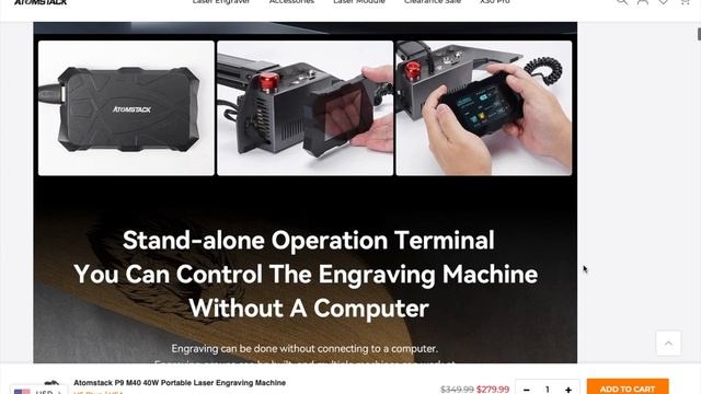 Atomstack P9 M40 Unboxing and Review....Portable Laser Engraver??