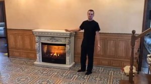 Электрокамин Romano (белый с патиной) с очагом 3D Firestar 33/Отзыв / доставил Гранд-Камин / Паровой