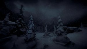 Зимняя ночь в лесу под непрекращающейся вьюгой с сильным ветром - самое подходящее время для сна