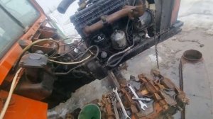 Замена сцепления на МТЗ 80 КТЗ Т70 ставим китайский аналог.