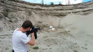 Стрельба из Вепрь-12 Молот
