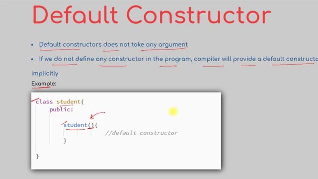 #65 Constructor in C++ | Default Constructor
