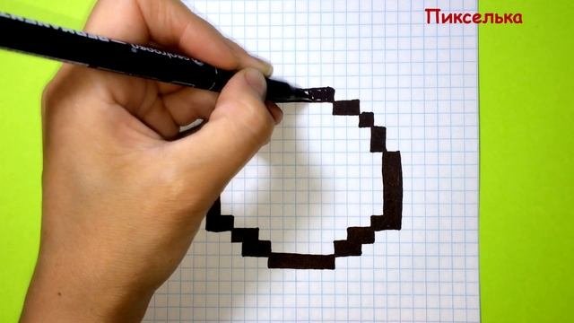Как Рисовать Маленькую Пандочку по Клеточкам ♥ Рисунки по Клеточкам