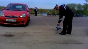 Замер ширины дороги после ДТП. ИДПС Брянск.mp4