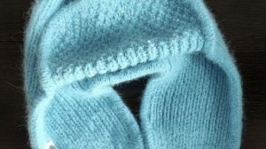 Вяжем шапку - ушанку спицами из пуха норки